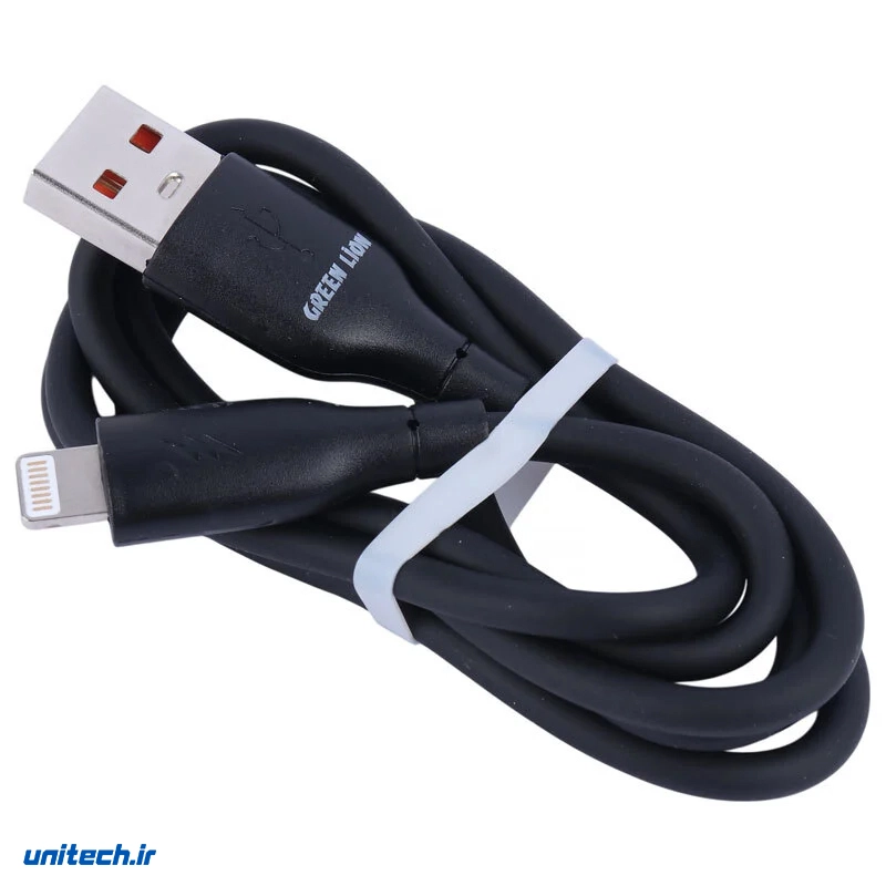 کابل آیفونی فست شارژ  گرین لاین مدل GNPVCUSALGBK QC 12W 1m2